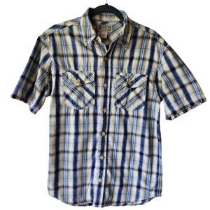 Duluth Trading Button Down 100% Cotton Small Cowboy Western Southwestern casual